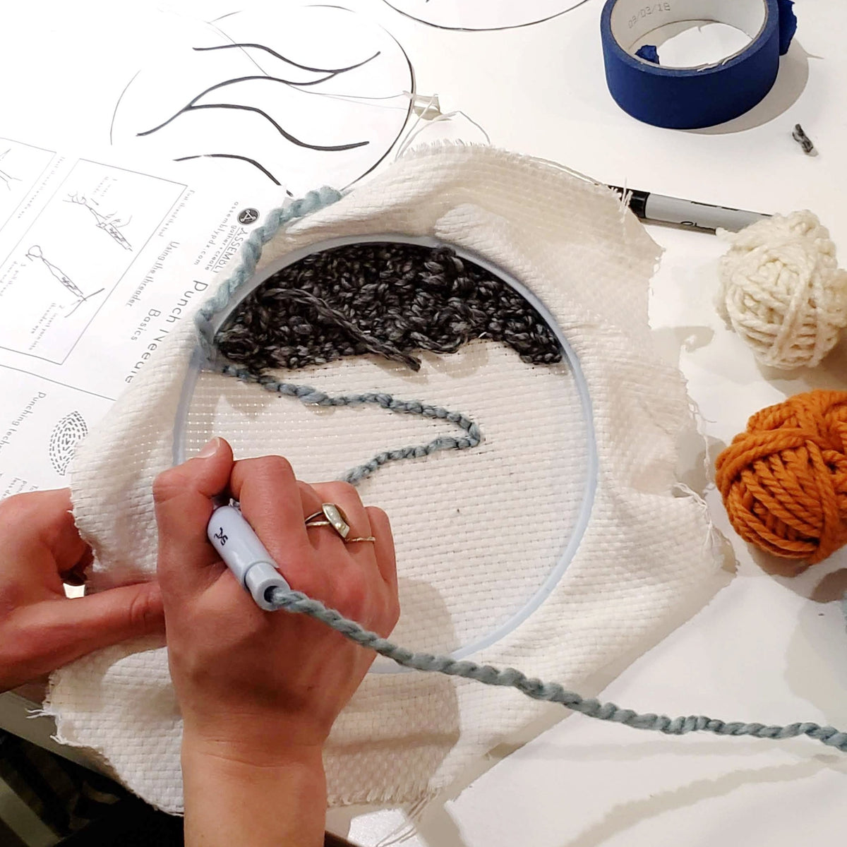 Online] Punch Needle Class – Assembly: gather + create