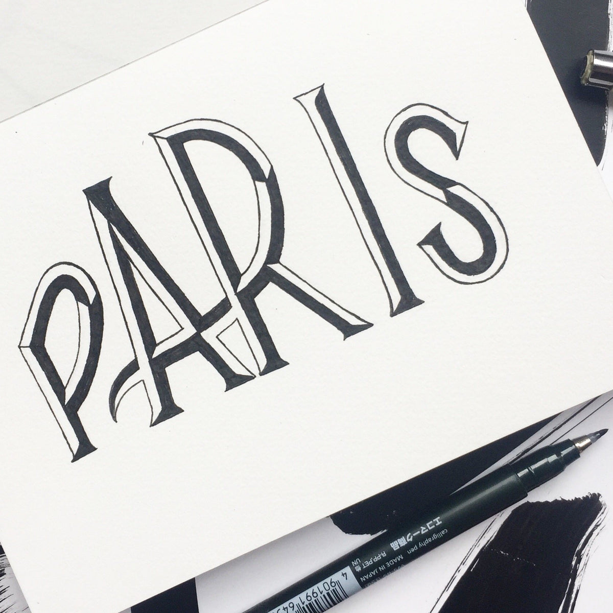 Intro to Brush Pen Calligraphy Class – Assembly: gather + create